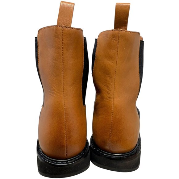 J. Crew Caramel Brown Refined Leather Chelsea Boots **NWOB** - Picture 9 of 10